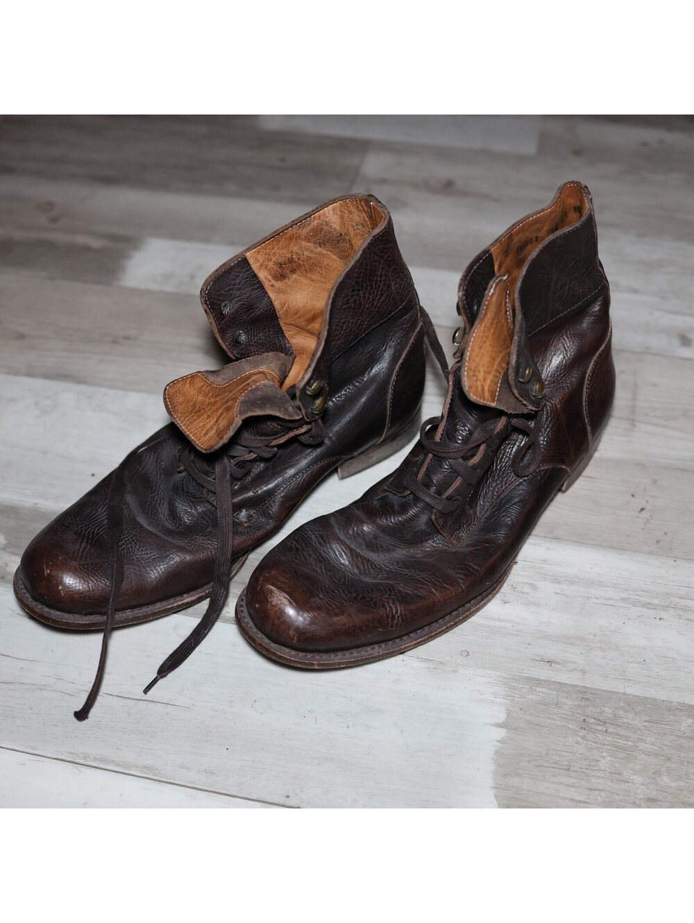 John Varvatos Brown Leather Chukka Boots Italy Men's 10